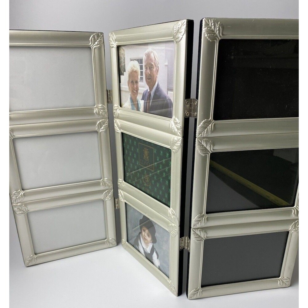 Elysees Loui Michel Hinged Accordion Silver Frame 9 Pictures 5x3.5 Inches